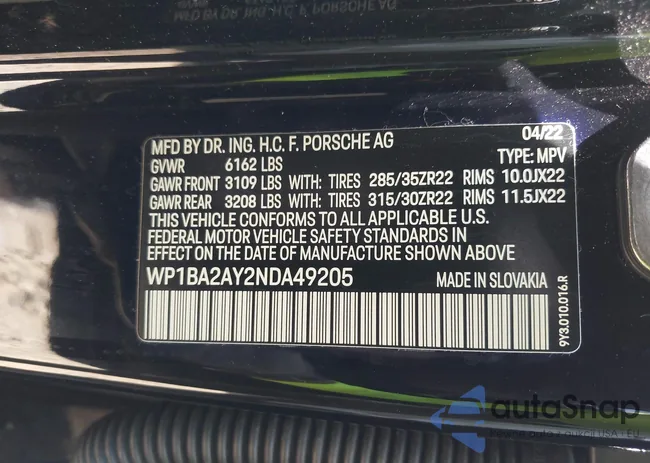 WP1BA2AY2NDA49205: 43004017