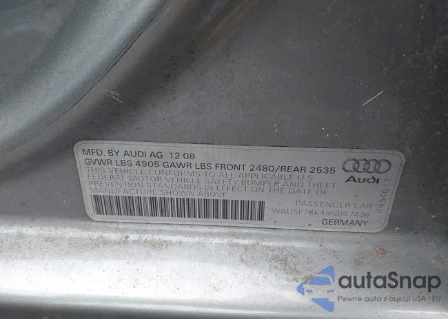 WAUSF78K49N047406: 43004037