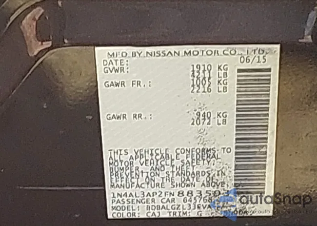 1N4AL3AP2FN883593: 43004055