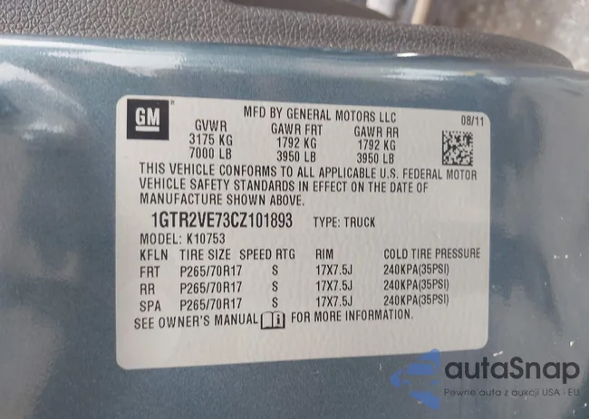 1GTR2VE73CZ101893: 43004111