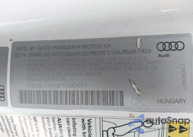 TRUBFAFK5F1000493: 43004161