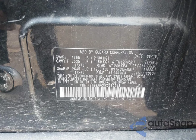 4S4BSAFC4K3382248: 43005376