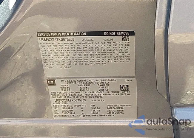 LRBFX2SA2KD075803: 43005437