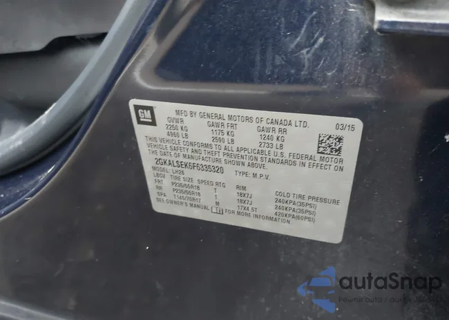 2GKALSEK6F6335320: 43005461