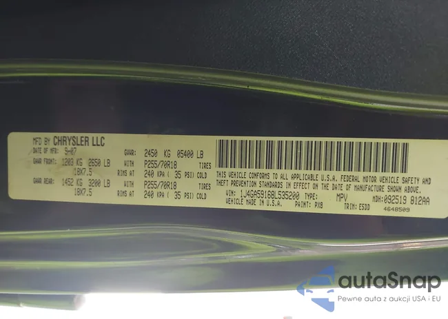 1J4GA59168L535200: 43005488