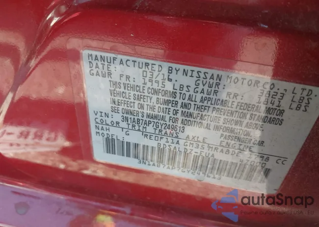 3N1AB7AP7GY249613: 43005550