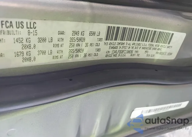 1C4RJFBG8FC130696: 43005638