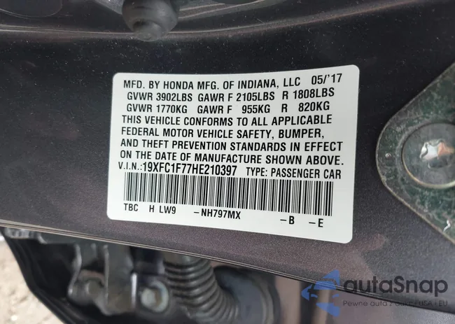 19XFC1F77HE210397: 43005672