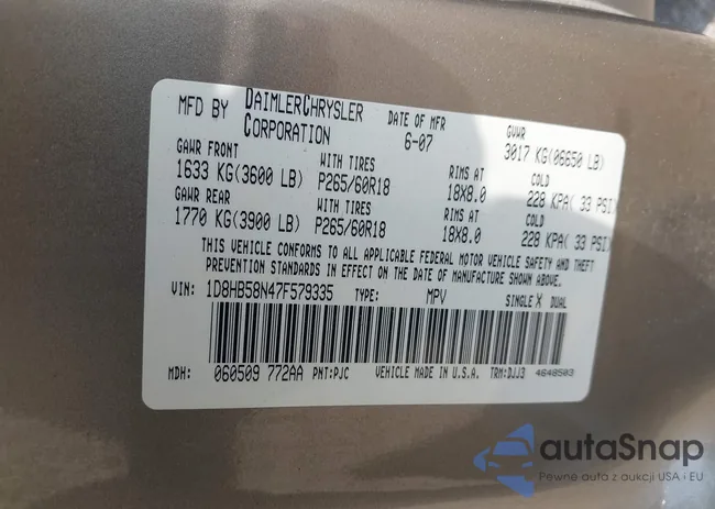 1D8HB58N47F579335: 43005688