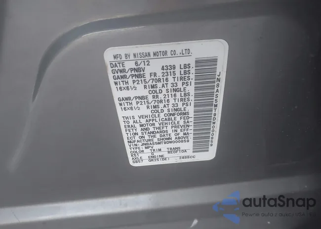 JN8AS5MT9DW000859: 43005850