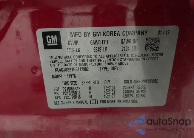 KL4CJGSB1HB112902: 43004927