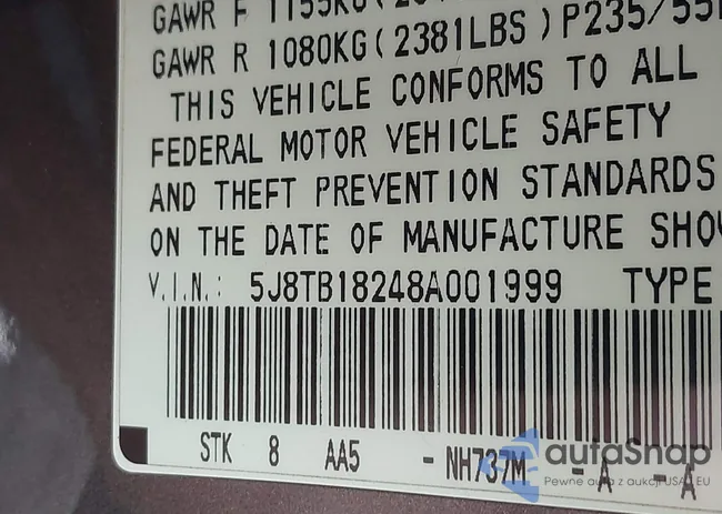 5J8TB18248A001999: 43004949