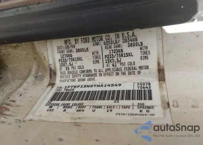 1FTEF15N0TNA14549: 43005034