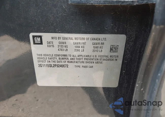 2G1115SL2F9249672: 43005096