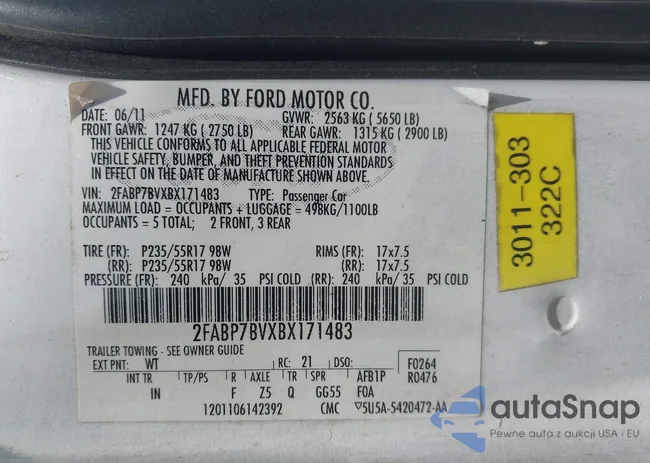 2FABP7BVXBX171483: 43005117