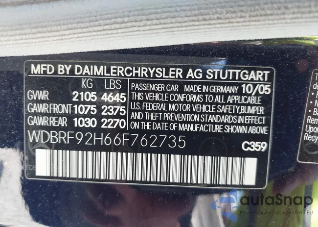 WDBRF92H66F762735: 43005174