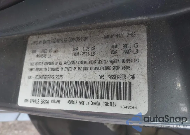 2C3AD56G22H312575: 43005231