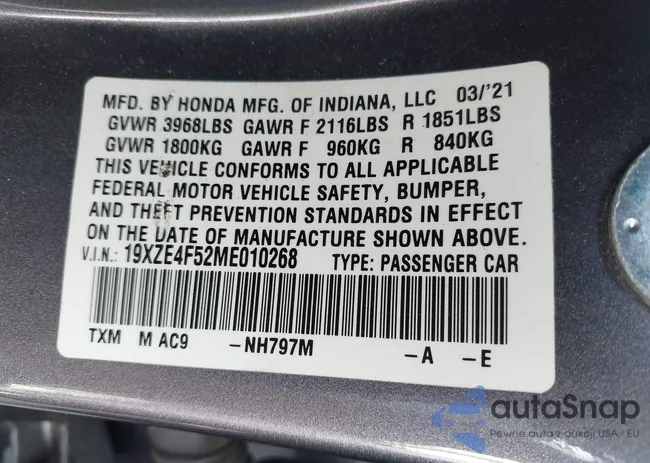 19XZE4F52ME010268: 43006320