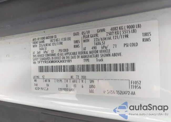 1FTYR3XM6KKA93181: 43006390