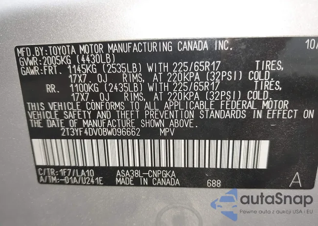 2T3YF4DV0BW096662: 43006402