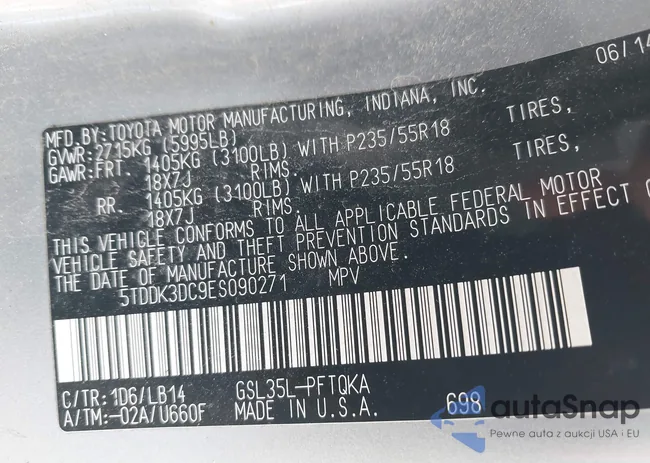 5TDDK3DC9ES090271: 43006413