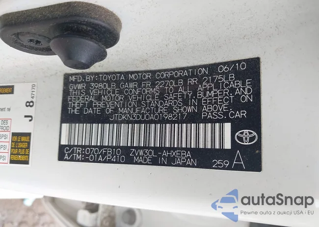 JTDKN3DU0A0198217: 43006427