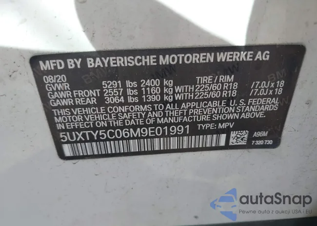 5UXTY5C06M9E01991: 43006545