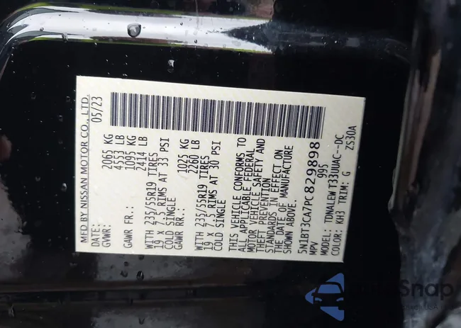 5N1BT3CA7PC829898: 43006621