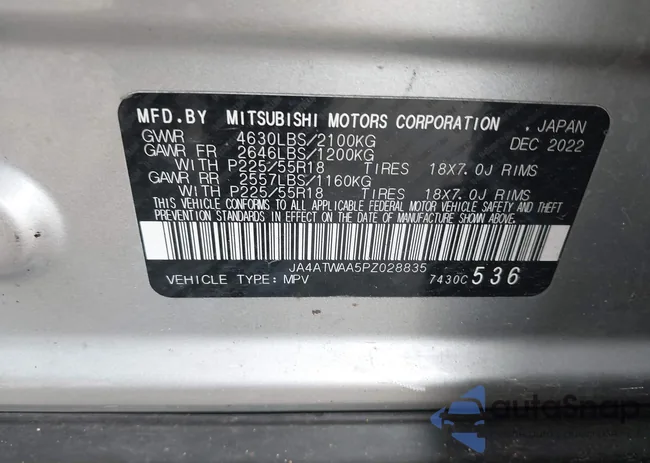 JA4ATWAA5PZ028835: 43006081