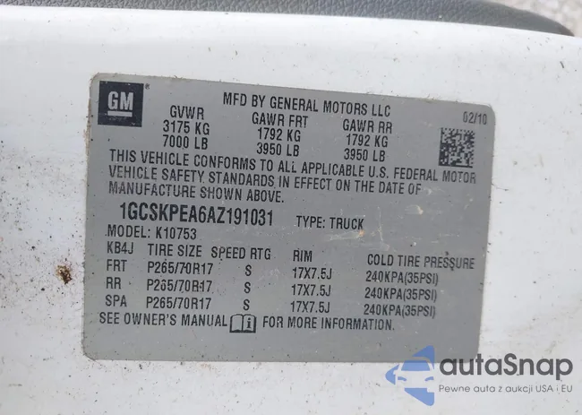 1GCSKPEA6AZ191031: 43006152