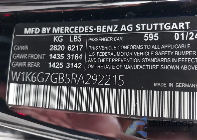 W1K6G7GB5RA292215: 43006171