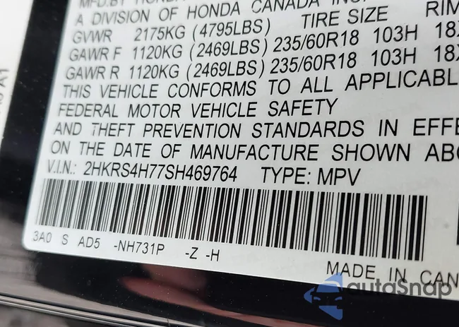 2HKRS4H77SH469764: 43007290