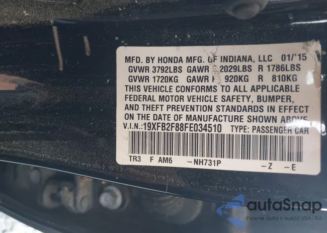 19XFB2F88FE034510: 43007432