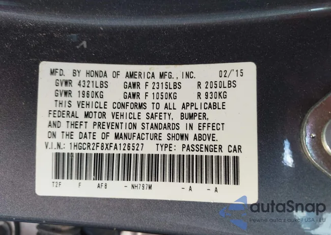 1HGCR2F8XFA126527: 43007478