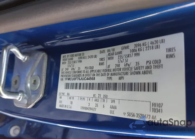 1FMCU0F76JUC44568: 43006955