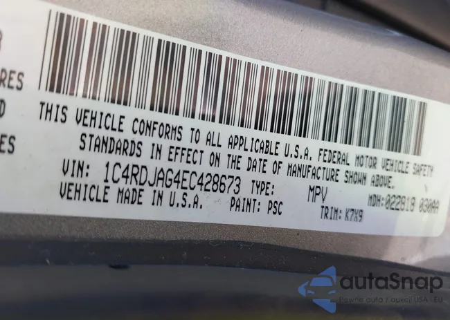 1C4RDJAG4EC428673: 43007035