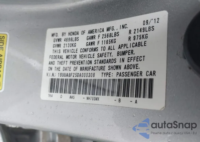 19UUA8F25DA000308: 43007068