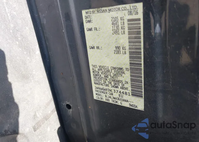 1N4AA6AP2HC374481: 43007261