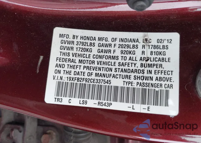 19XFB2F92CE337545: 43008312