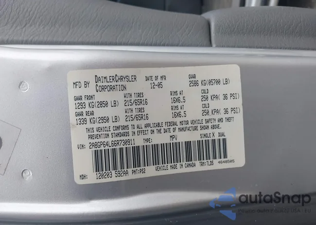 2A8GP64L66R730911: 43008560