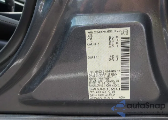 1N4AL3AP6GN336943: 43008602