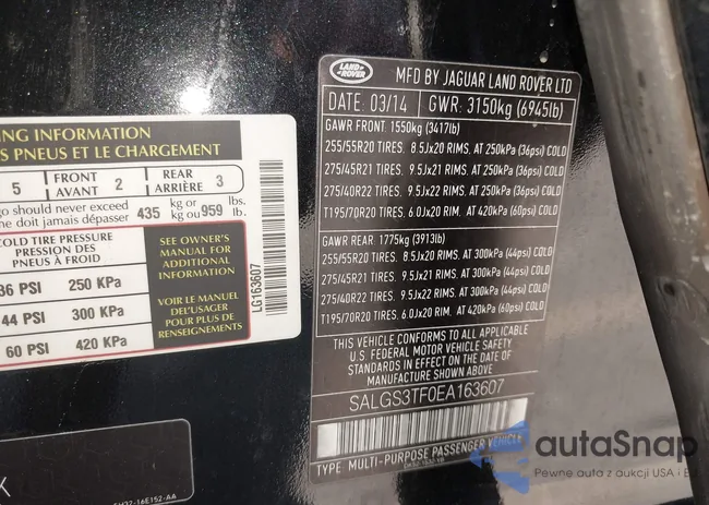 SALGS3TF0EA163607: 43008632