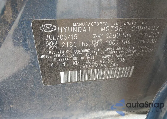 KMHDH4AE9GU601238: 43008635