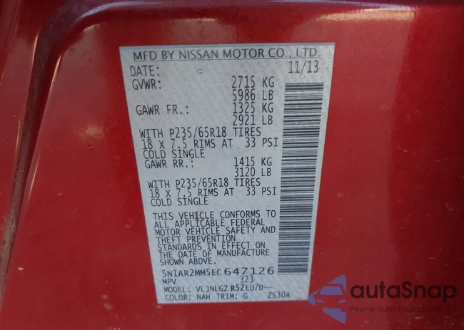 5N1AR2MM5EC647126: 43008646