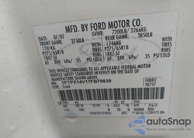 1FTPX14V17FB79839: 43008786