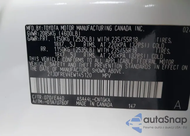 2T3DFREV4EW145120: 43008788