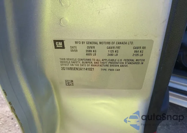 2G1WB5EN3A1141021: 43007984