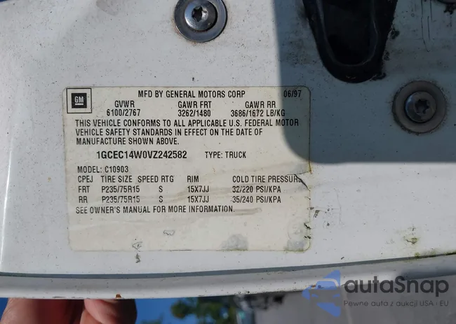 1GCEC14W0VZ242582: 43008055