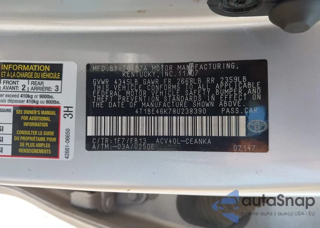 3N1AB61E19L648431: 43008076