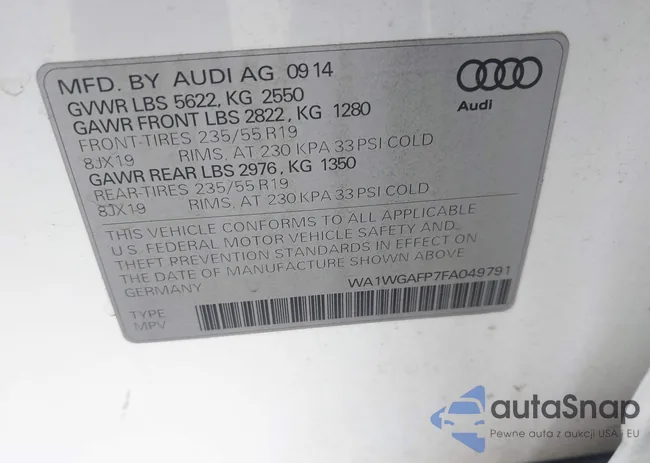 WA1WGAFP7FA049791: 43008138